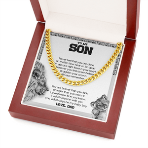 To My Son - I Will Always Be With You - Cuban Link Chain SO87T