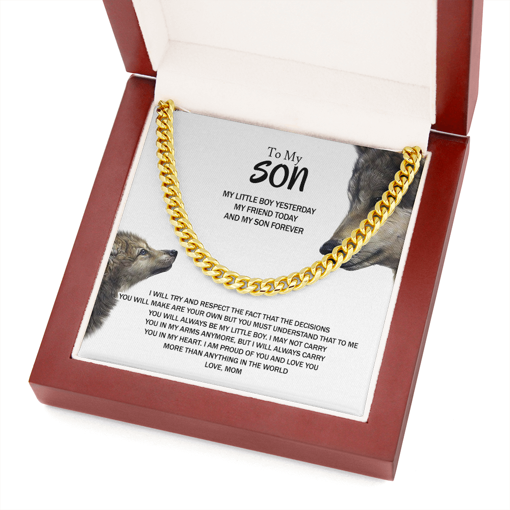 To My Son - My Little Boy Forever - Cuban Link Chain SO98V