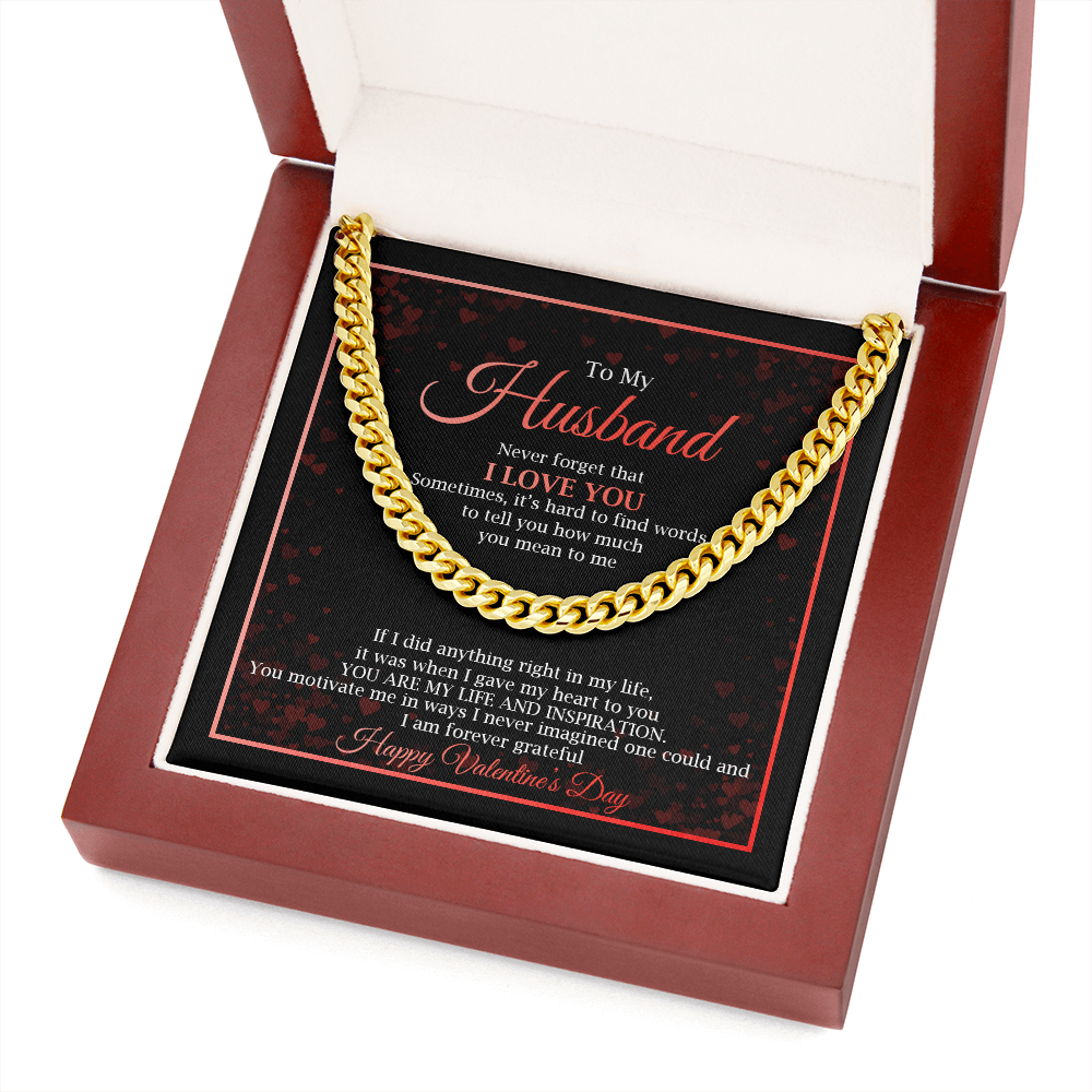 To My Husband - Happy Valentine's Day - Cuban Link Chain KT18