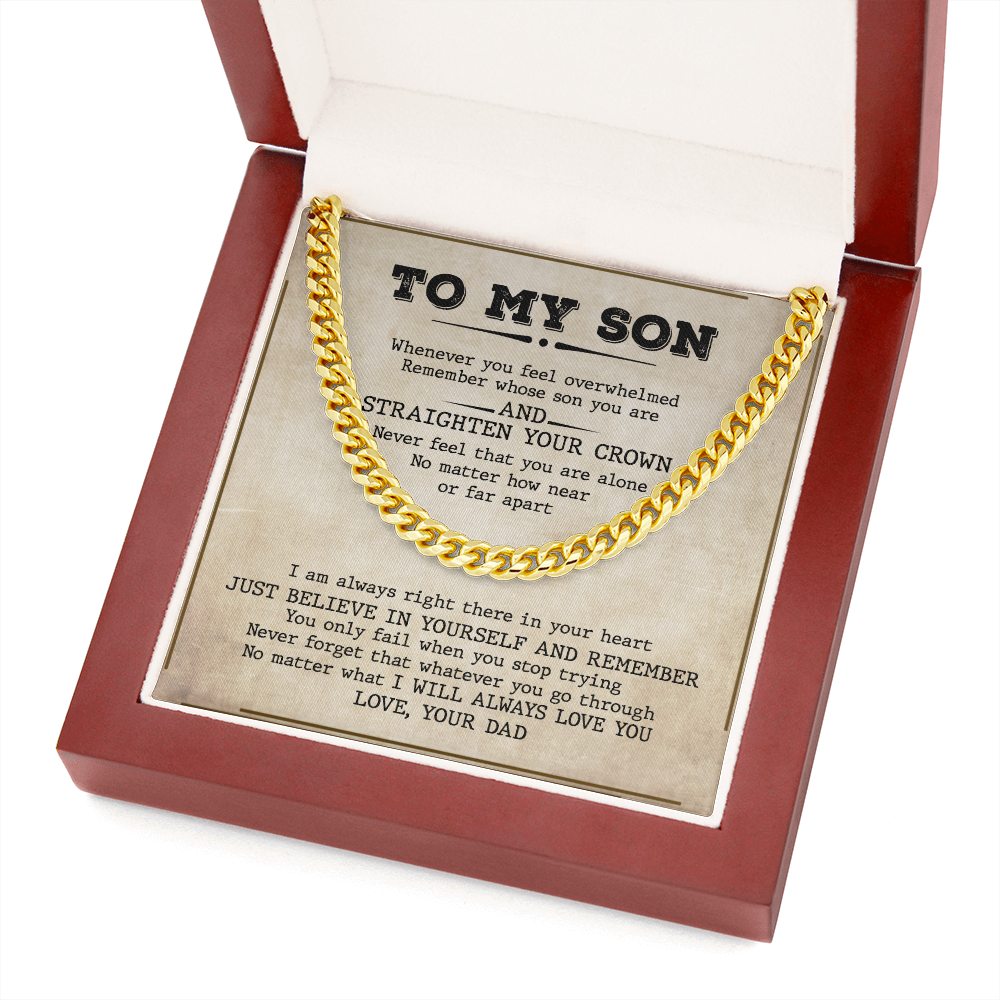 To My Son - I Will Always Love You - Cuban Link Chain SO73V