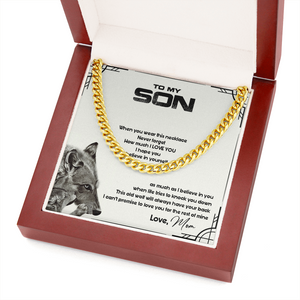To My Son - This Old Wolf Will Always Have Your Back - Cuban Link ChainSO86T
