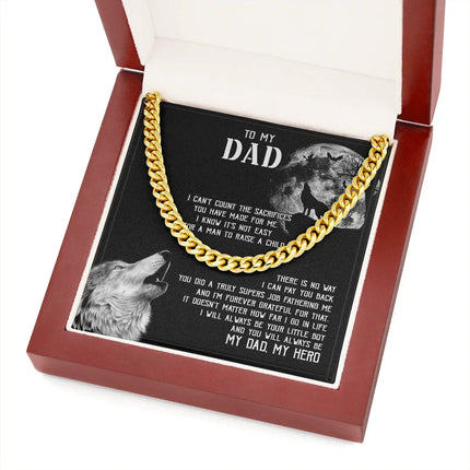 To My Dad I - Will Always Your Little Boy - Cuban Link Chain SO129V - Charming Present