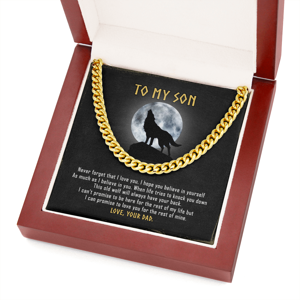 To My Son - Never Forget That I Love You - Cuban Link Chain SO118V