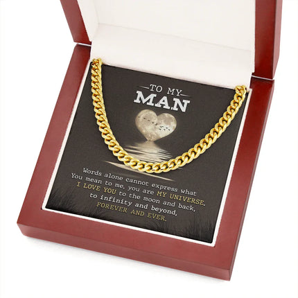 To My Man - I Love You Forever & Ever - Cuban Link Chain SO81V - Charming Present