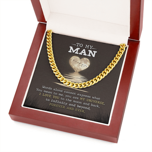 To My Man - I Love You Forever & Ever - Cuban Link Chain SO81V