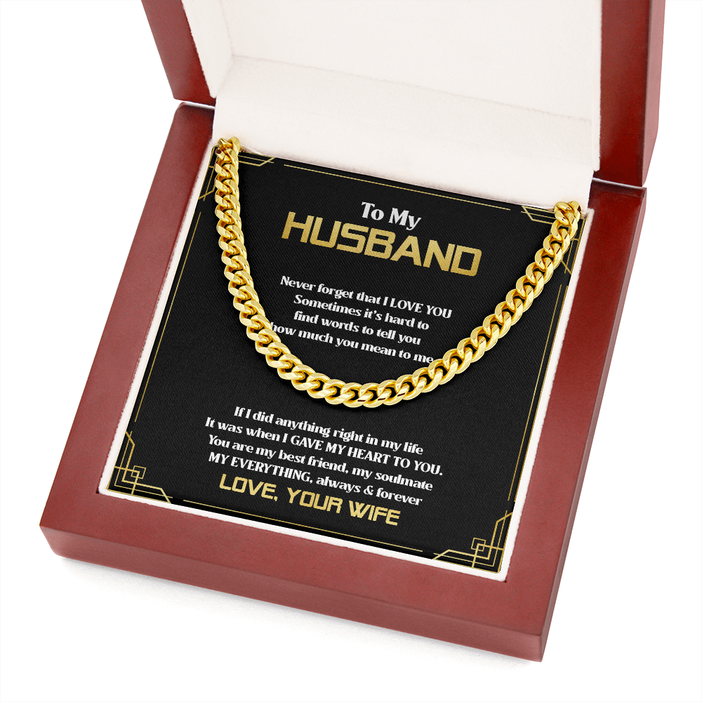 To My Husband - You Are My Everything - Cuban Link Chain SO83T