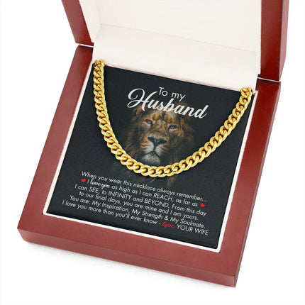 To My Husband - Infinity And Beyond - Cuban Link Chain KT09v2 - Charming Present
