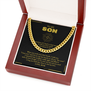 To My Son - Loved More Than You Know - Cuban Link Chain SO108V