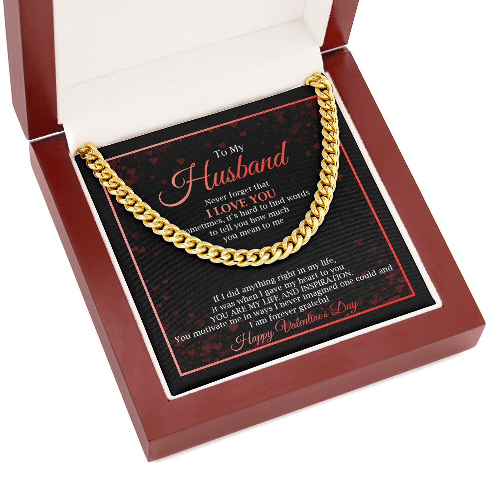To My Husband - Happy Valentine's Day - Cuban Link Chain KT18