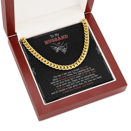 To My Husband - You Complete Me & I Love You - Cuban Link Chain SO92V - Charming Present