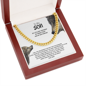 To My Son - My Little Boy Forever - Cuban Link Chain SO98V