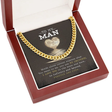 To My Man - I Love You Forever & Ever - Cuban Link Chain SO81V - Charming Present