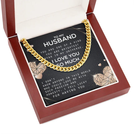 To My Husband - I Love You So Much - Cuban Link Chain KT20 - Charming Present