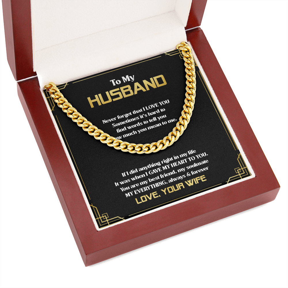 To My Husband - You Are My Everything - Cuban Link Chain SO83T