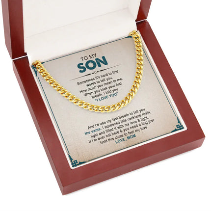 To My Son - You Mean The Word To Me - Cuban Link Chain SO93V - Charming Present