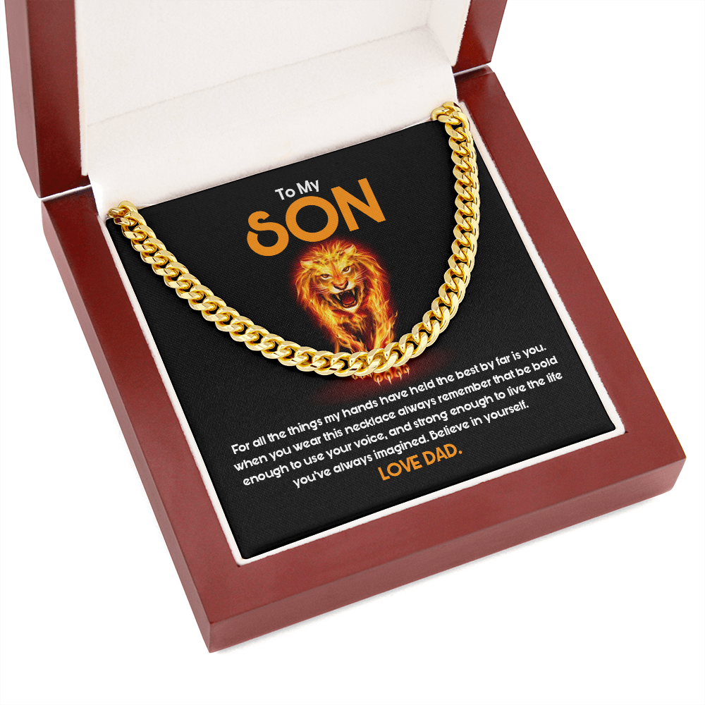 To My Son - Believe In Yourself As Much As I Believe In You - Cuban Link Chain SO85T