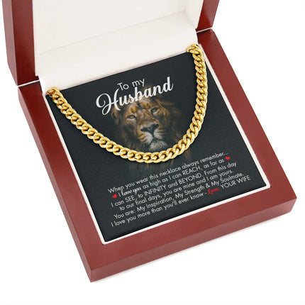 To My Husband - Infinity And Beyond - Cuban Link Chain KT09v2 - Charming Present