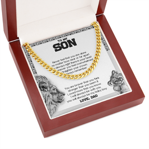 To My Son - I Will Always Be With You - Cuban Link Chain SO87T