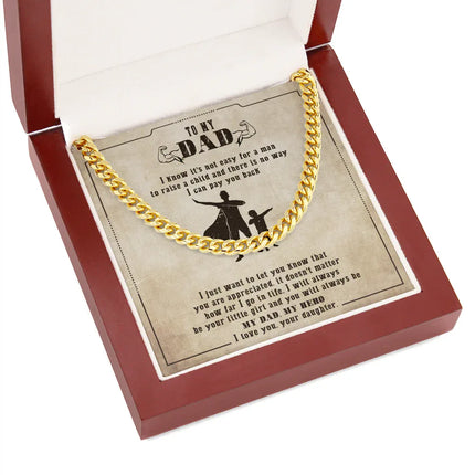 To My Dad - You Will Always Be My Dad & My Hero - Cuban Link Chain SO133V - Charming Present