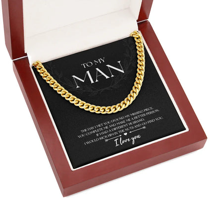 To My Man - Found My Missing Piece - Cuban Link Chain SO102V - Charming Present