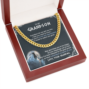 To My Grandson - You Are Loved And Appreciated - Cuban Link Chain SO123T