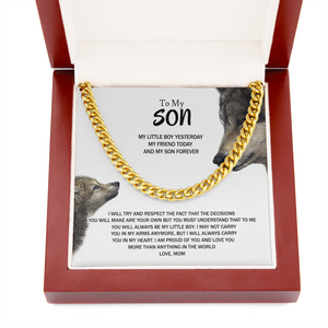 To My Son - My Little Boy Forever - Cuban Link Chain SO98V