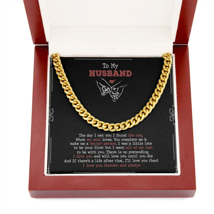 To My Husband - You Complete Me & I Love You - Cuban Link Chain SO92V - Charming Present