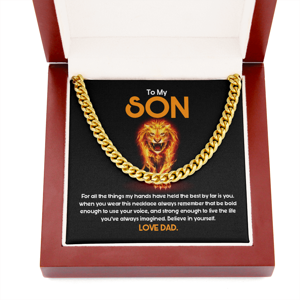 To My Son - Believe In Yourself As Much As I Believe In You - Cuban Link Chain SO85T