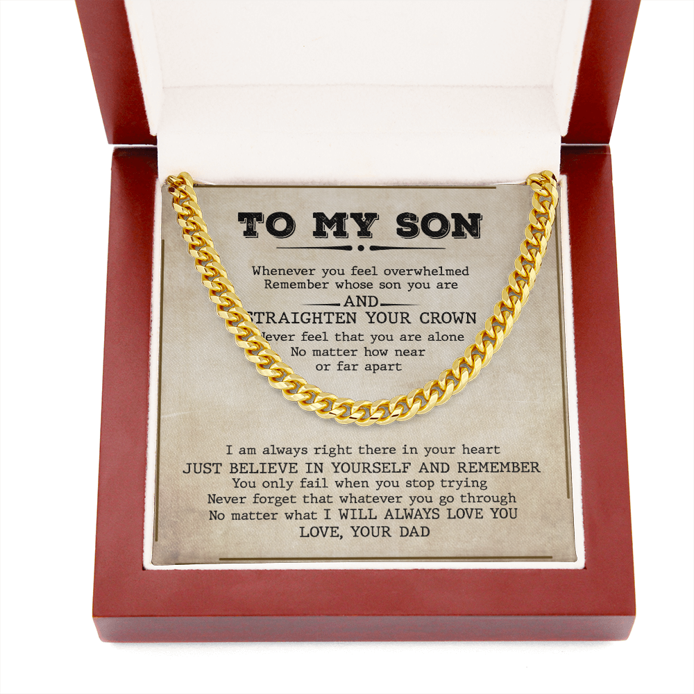 To My Son - I Will Always Love You - Cuban Link Chain SO73V