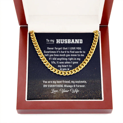 To My Husband - You Are My Everything - Cuban Link Chain KT06 - Charming Present