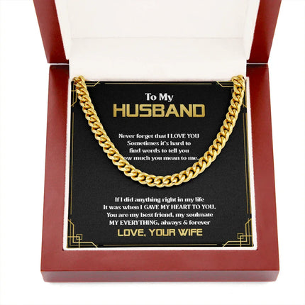 To My Husband - You Are My Everything - Cuban Link Chain SO83T - Charming Present