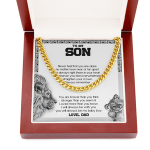 To My Son - I Will Always Be With You - Cuban Link Chain SO87T