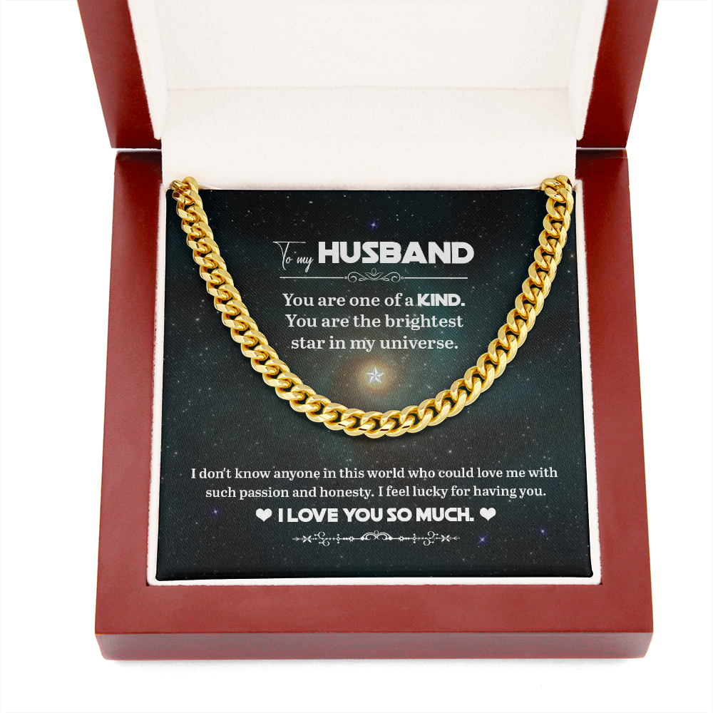 To My Husband - You Are One Of A Kind - Cuban Link Chain KT07