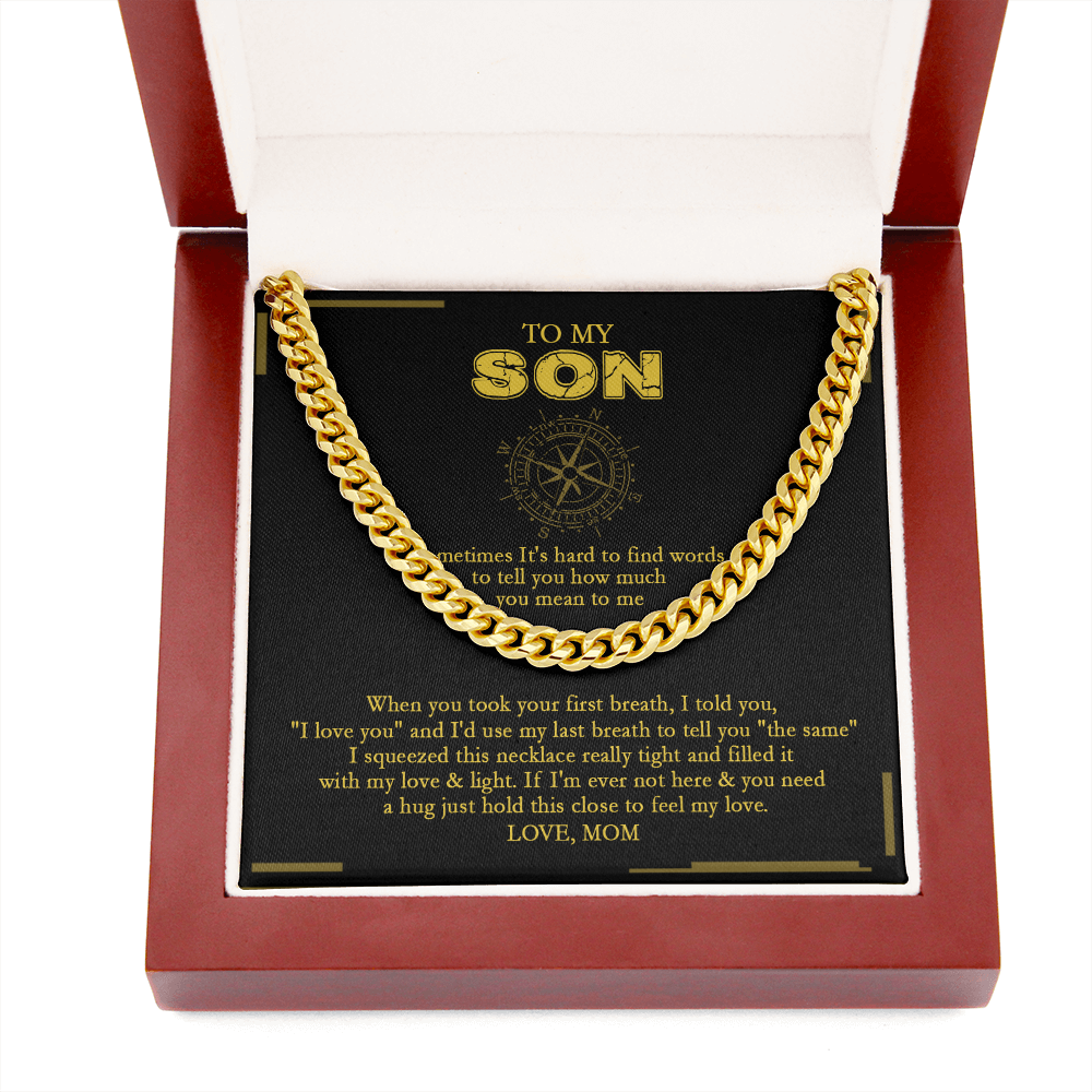 To My Son - Loved More Than You Know - Cuban Link Chain SO108V