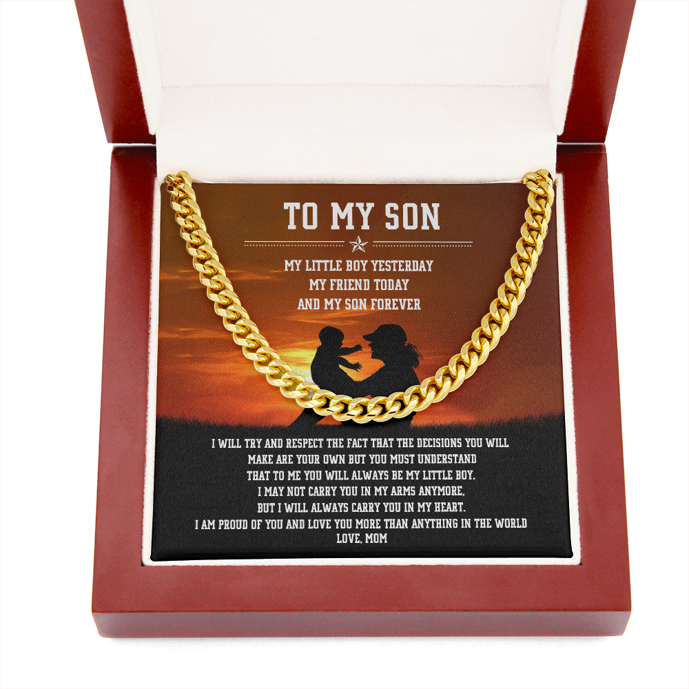 To My Son - I Am Proud Of You - Cuban Link Chain SO84