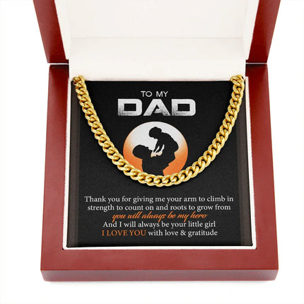 To My Dad - I Love You With Love And Gratitude - Cuban Link Chain SO128T - Charming Present