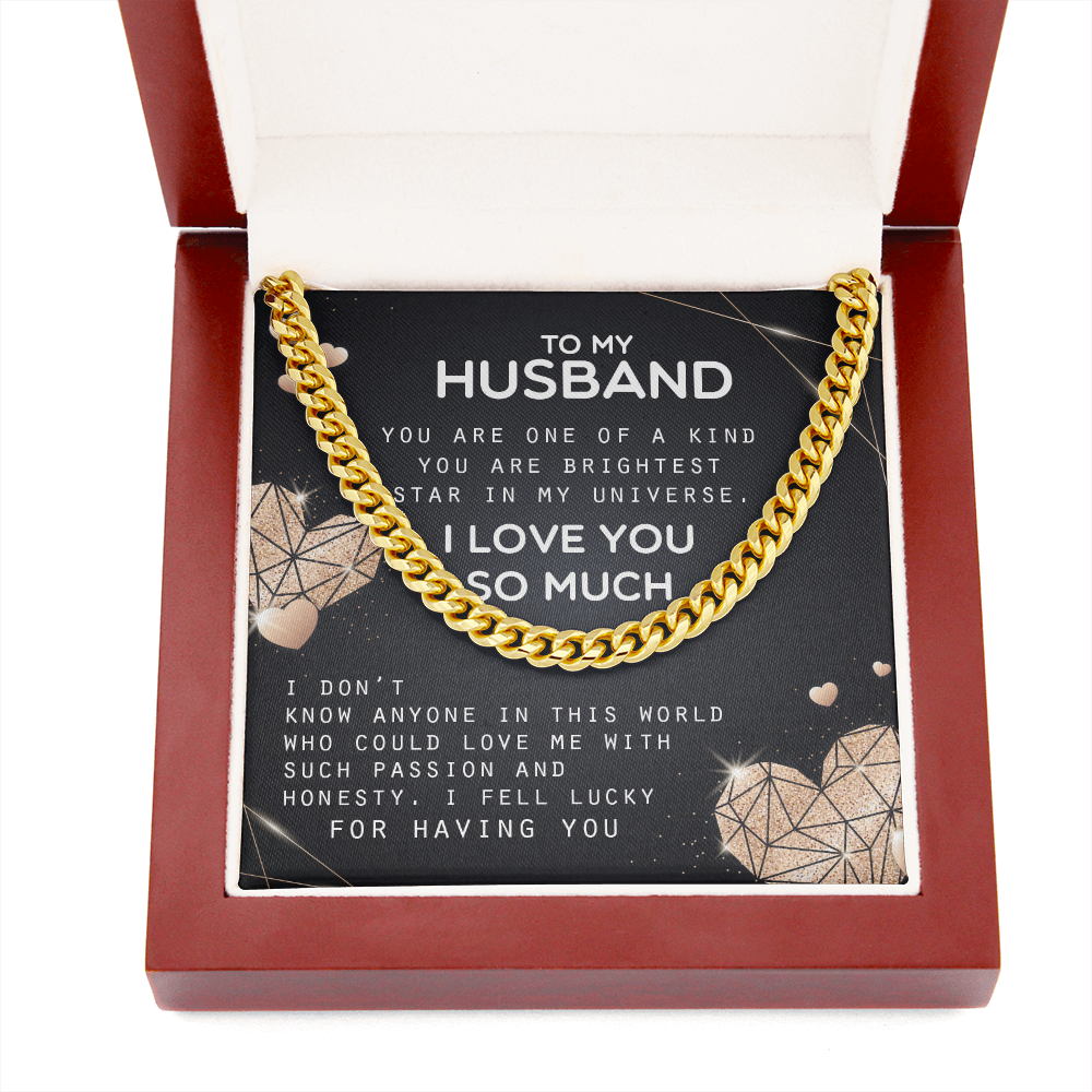 To My Husband - I Love You So Much - Cuban Link Chain KT20