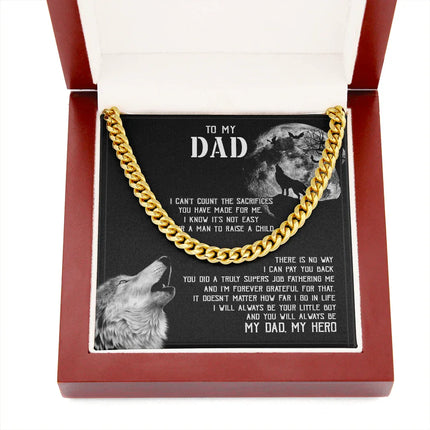 To My Dad I - Will Always Your Little Boy - Cuban Link Chain SO129V - Charming Present