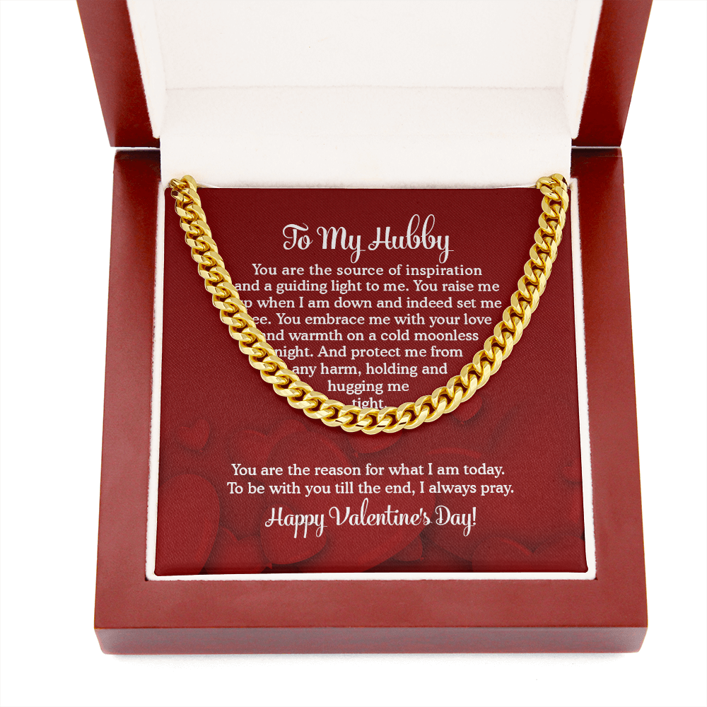 To My Hubby - Happy Valentine's Day - Cuban Link Chain KT15