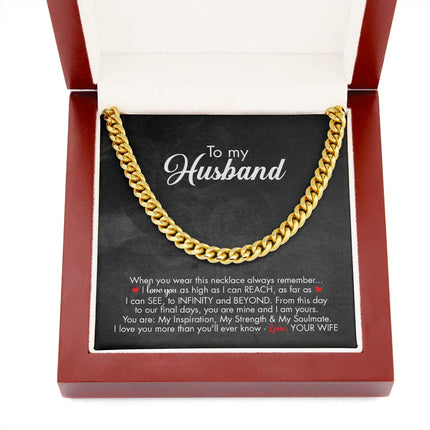 To My Husband - Infinity And Beyond - Cuban Link Chain KT09 - Charming Present