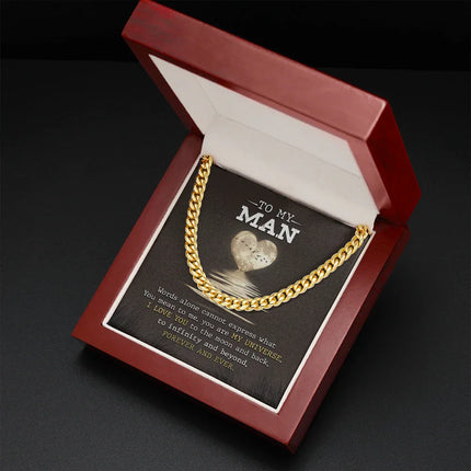 To My Man - I Love You Forever & Ever - Cuban Link Chain SO81V - Charming Present