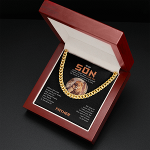 To My Son - I Am Proud To Be Your Father - Cuban Link Chain SO117T