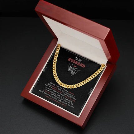 To My Husband - You Complete Me & I Love You - Cuban Link Chain SO92V - Charming Present