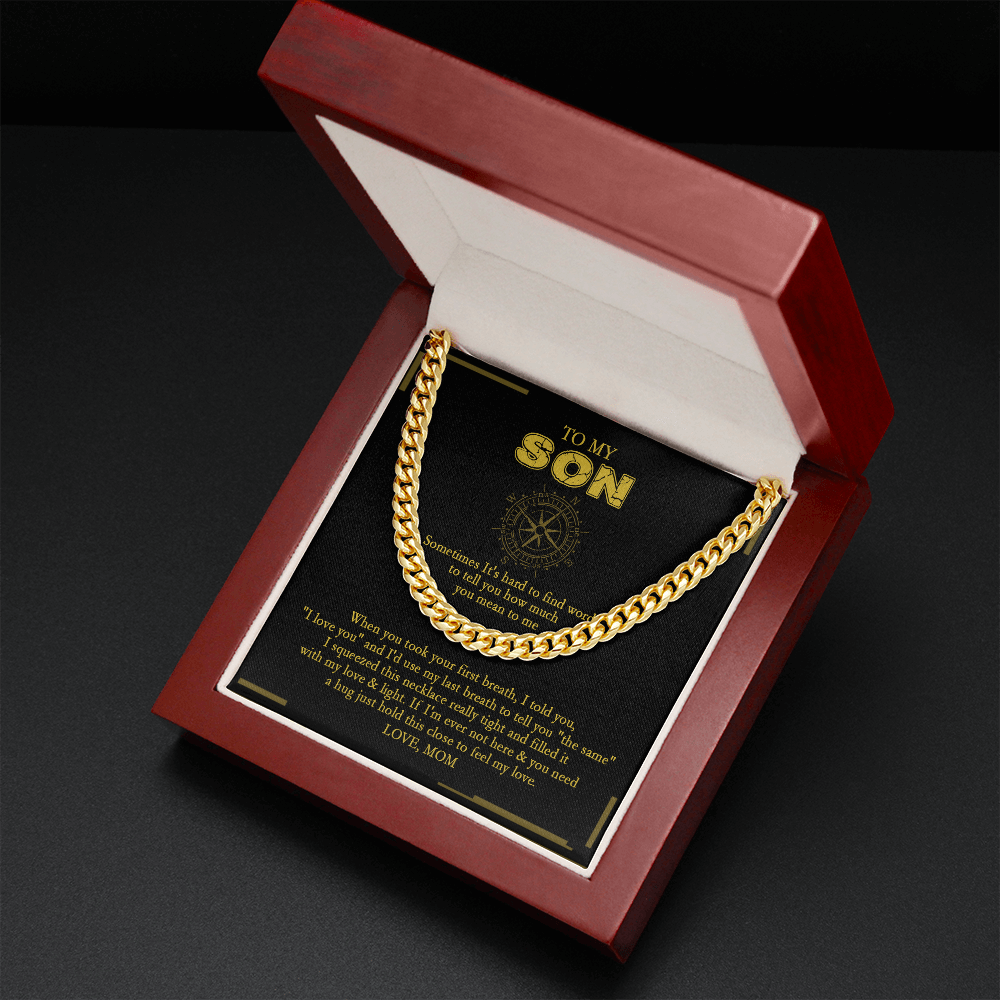 To My Son - Loved More Than You Know - Cuban Link Chain SO108V
