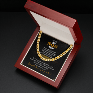 To My Son - Congratulations On Your Graduation - Cuban Link Chain SO95V