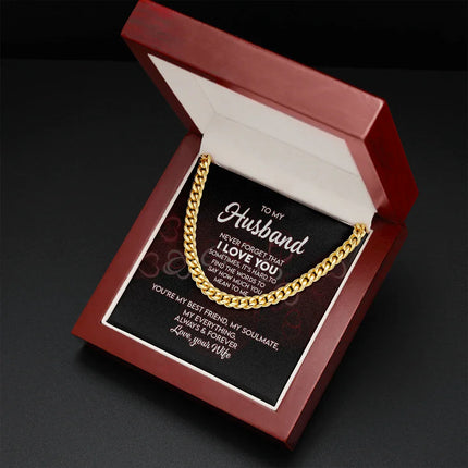To My Husband - I Love You - Cuban Link Chain KT17 - Charming Present