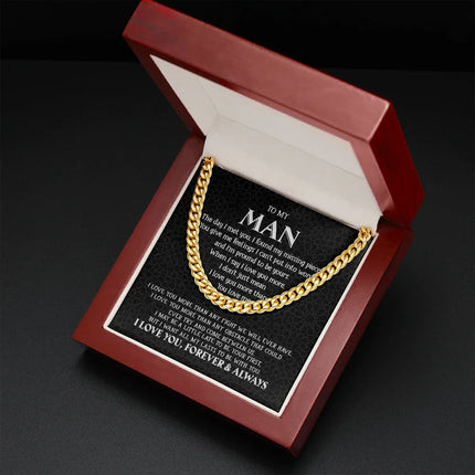 To My Man - My Missing Piece - Cuban Link Chain KT11 - Charming Present