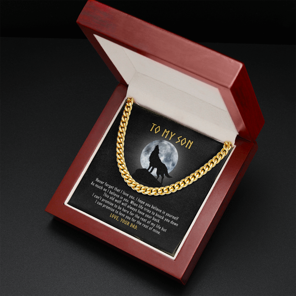 To My Son - Never Forget That I Love You - Cuban Link Chain SO118V