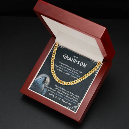 To My Grandson - You Are Loved And Appreciated - Cuban Link Chain SO123T - Charming Present
