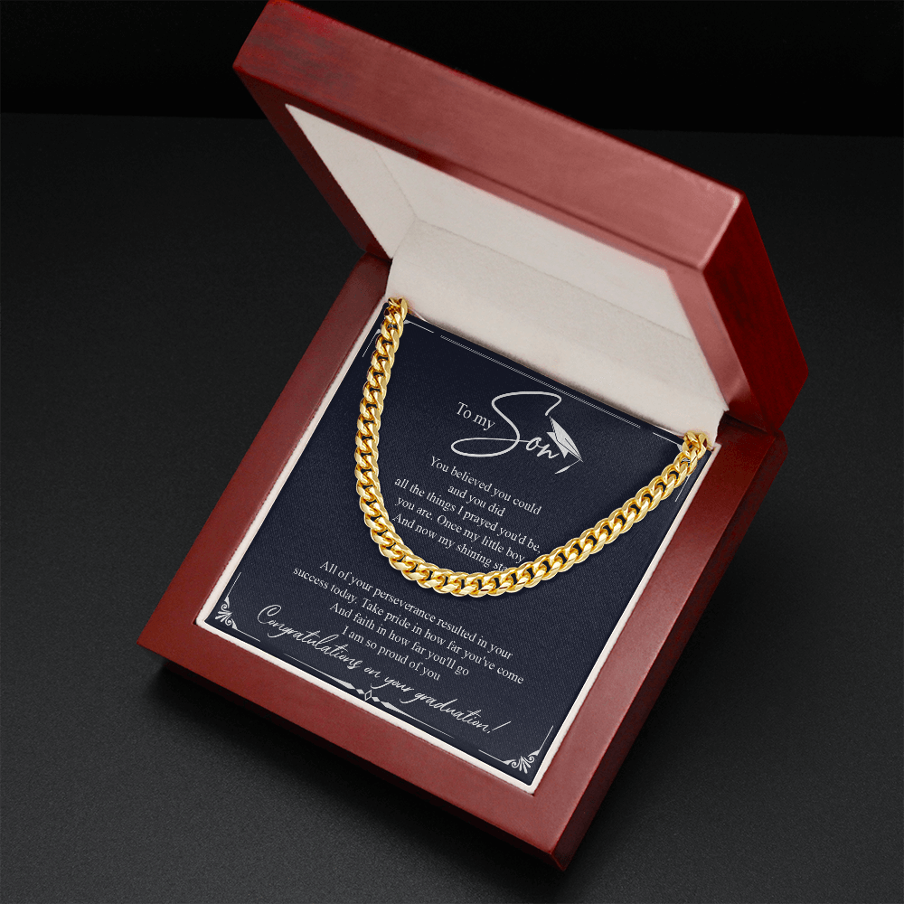 To My Son - Congratulations On Your Graduation - Cuban Link Chain SO96T